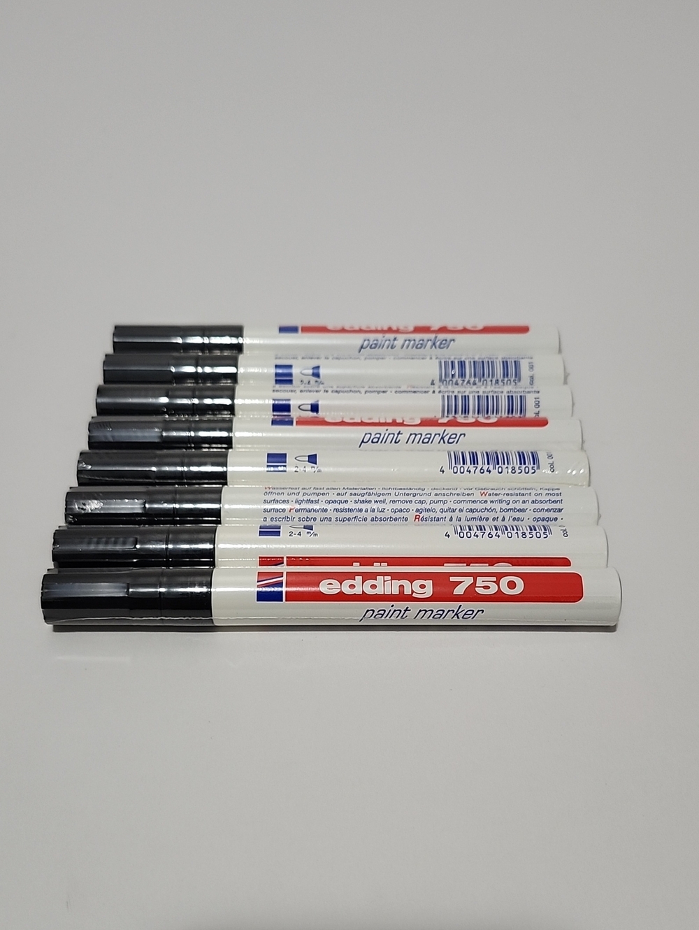 Vintage Edding 750 paint marker Black Markers 2-4mm Germany NEW